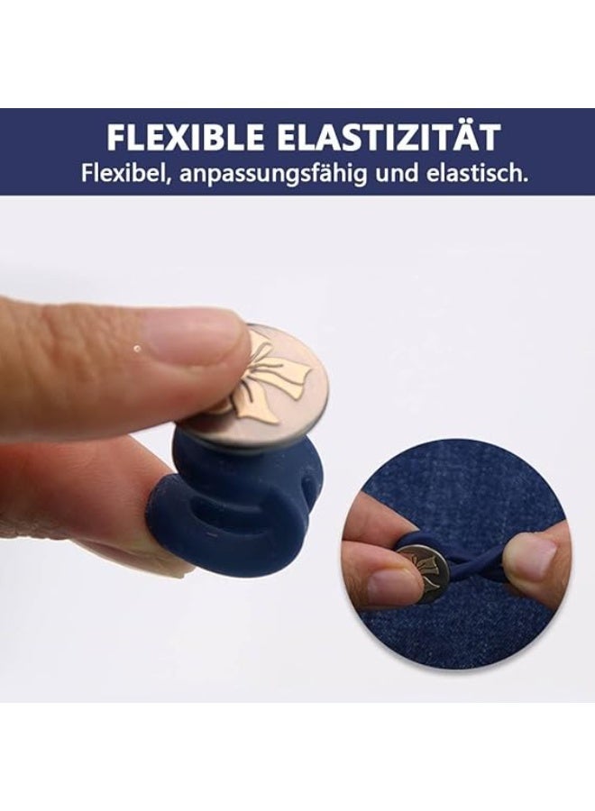 مجموعة أزرار لتمديد الخصر مكونة من 8 قطع، مناسبة لتمديد حزام الخصر، وتناسب الجينز، والتنانير، والسراويل، والقمصان، للرجال والنساء. - Image 3